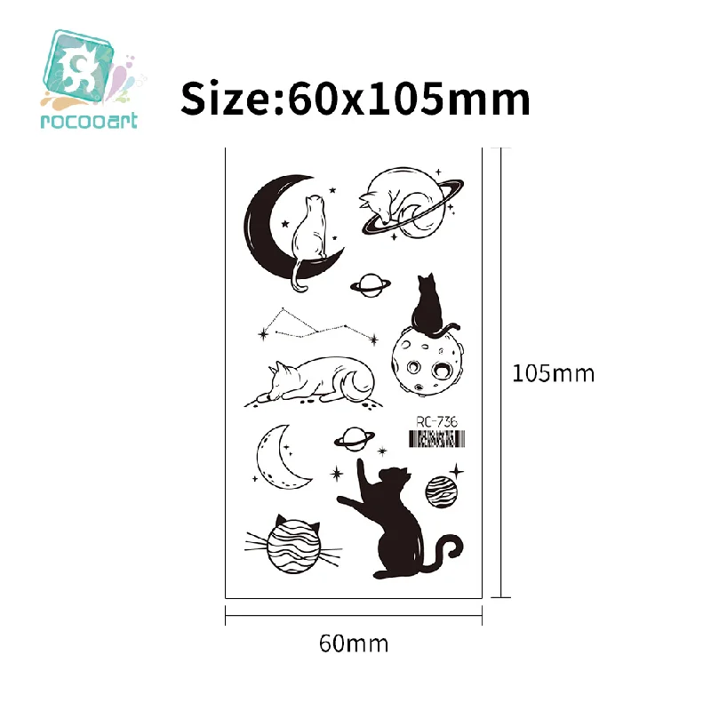 New Waterproof And Fresh Tattoo Patch Cartoon Animal Temporary Tattoos Sticker Size:105 × 60mm