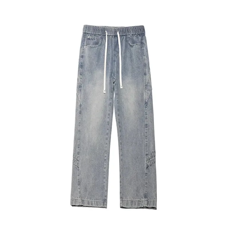 【Mirrordust】AutunnoinsLoose American High Street Jeans casual Pantaloni larghi a gamba larga