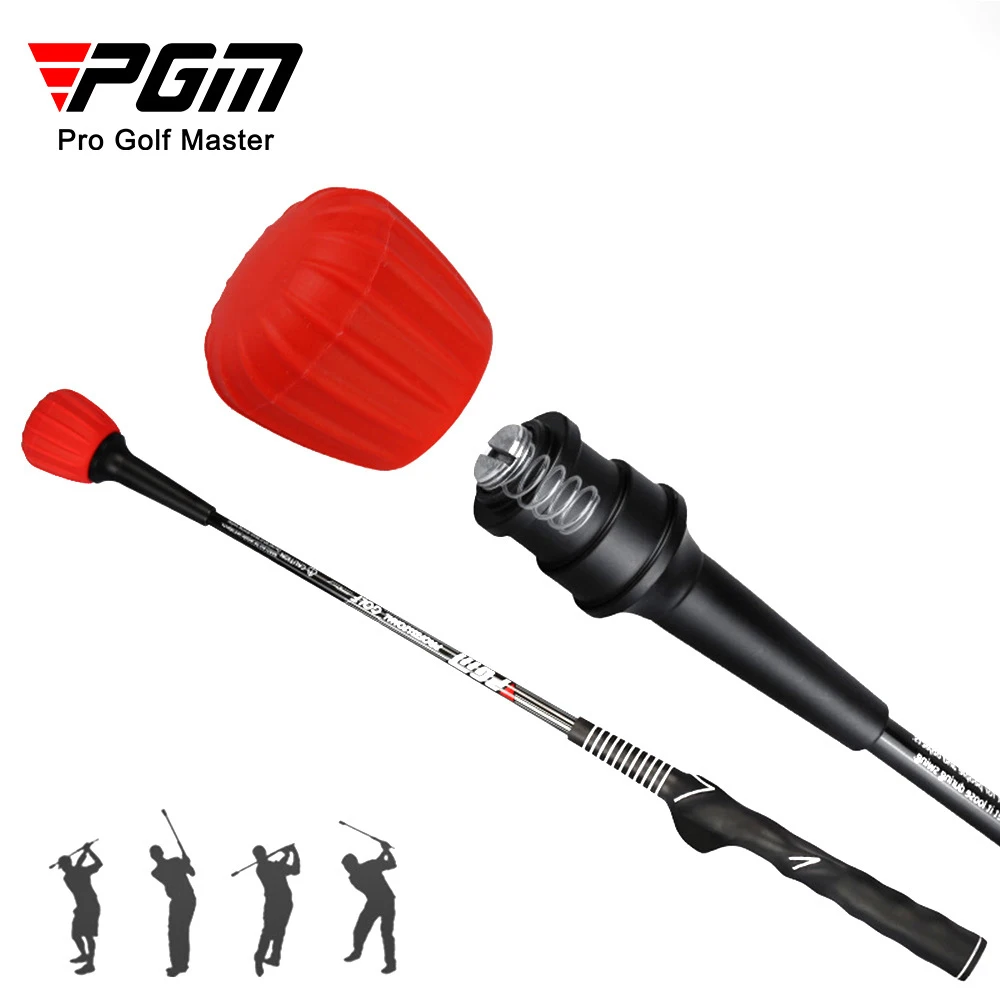 PGM Golf Vocal Swing Trainer Elastic Fiber Rod Silicone Practice Stick Golf Grip Training Aid Pre Match Warming Adjustable Sound