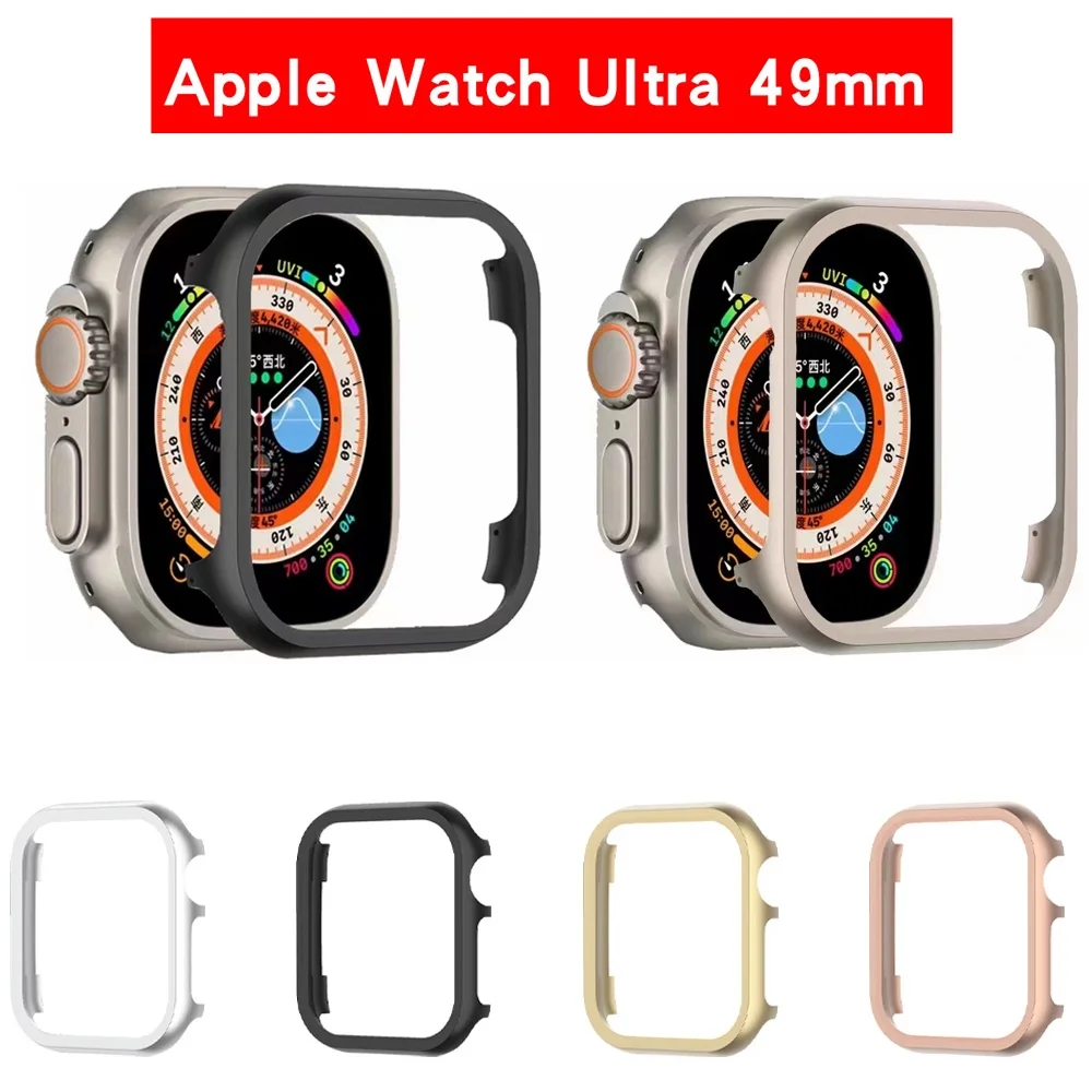 

Case for Apple Watch Ultra 49mm series 9 8 7 6 5 4 3 2 1 for iWatch 45mm 41mm 44mm 40mm 42mm 38mm Aluminum Alloy Case