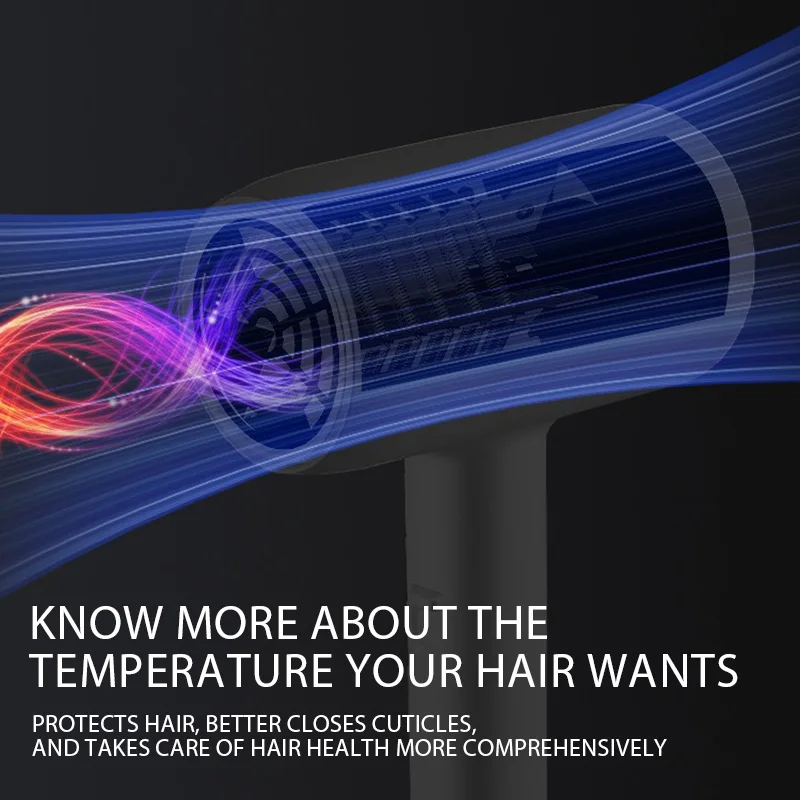 Asciugacapelli 1900W turbina elettrica ad alta velocità flusso d'aria a basso rumore temperatura costante e asciugatura rapida adatto per saloni domestici