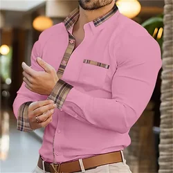 Men's Shirts Stylish Design Front Pockets Oversized Long Sleeve Shirts Comfortable Stylish Shirts Men's Clothing 2024