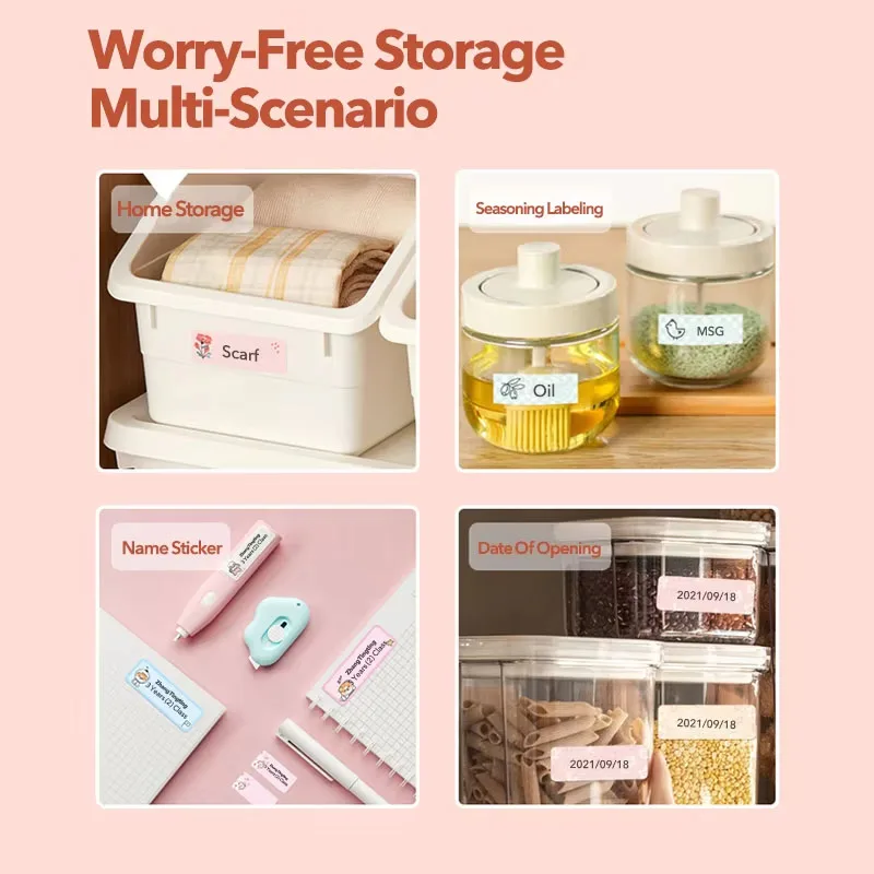 NIIMBOT Self-กาวป้ายความร้อน Sticeker สําหรับ D110/D11/D101 สีป้ายสติกเกอร์ Anti-Oil Scratch-Resistant หนังสือเครื่องหมาย