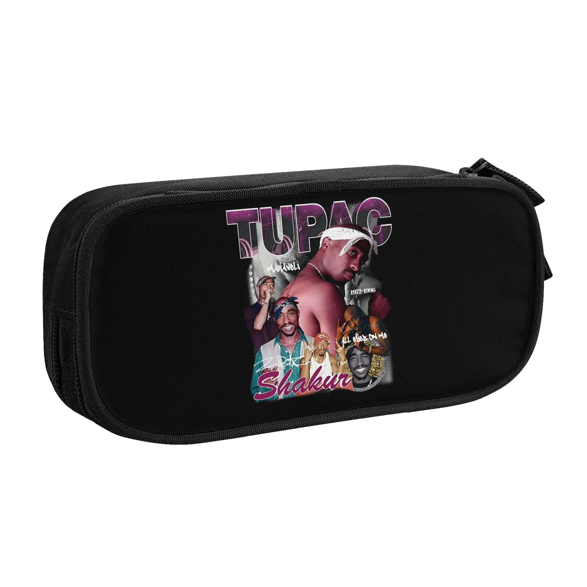 Rapper Tupac Shakur 2Pac Makaveli  Cute Pencil Case Boy Girl Large Capacity  Pencil Bag School Supplies