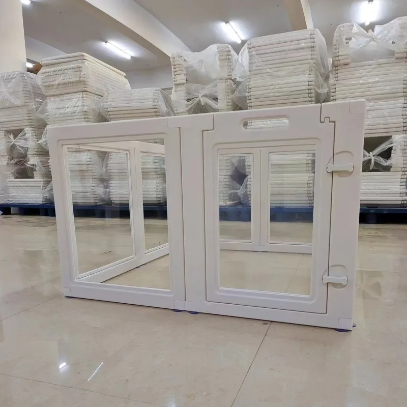 

Plastic Pets Fence Strong and Durable Small Dog Cage Multifunctional Transparent Gate Dog Fences Pet Supplies Products