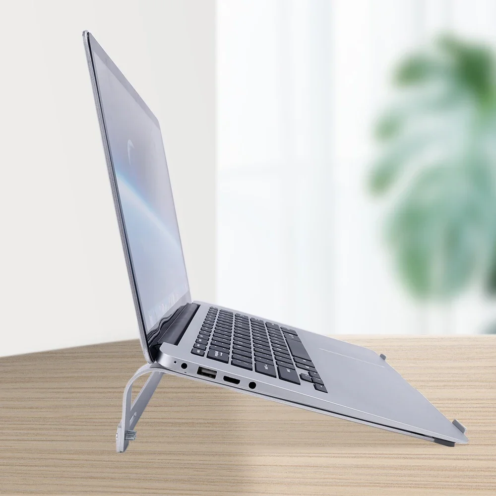 Luxury Aluminium Alloy Metal Laptop Stand Notebook Holder Cooler PC Bracket Riser Non-Slip Laptop Support for Macbook Pro Air