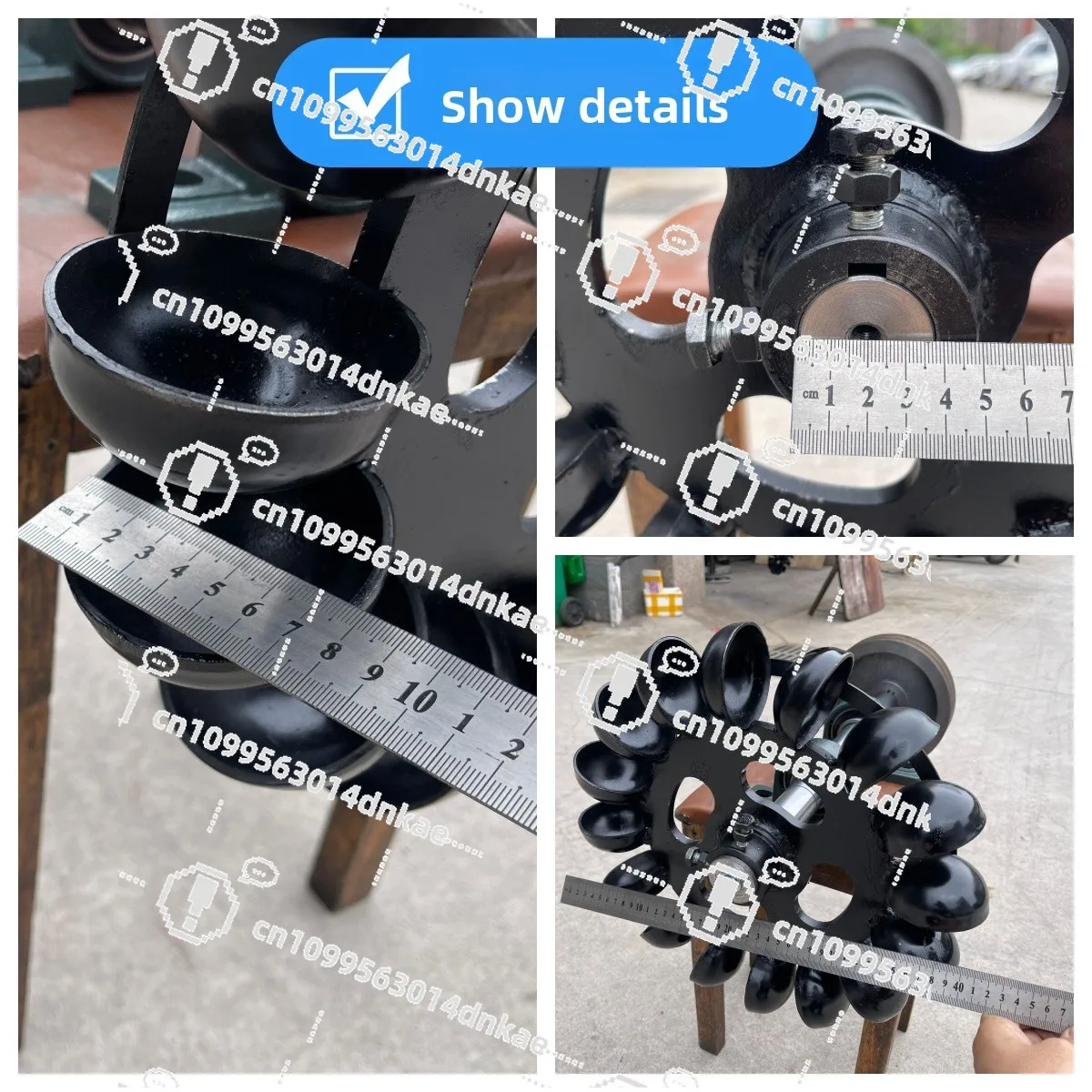 Low Speed Hydraulic Generator Blade Metal Impeller Turbine with Bearing Housing for Water Flow Oblique Strike Impact Type