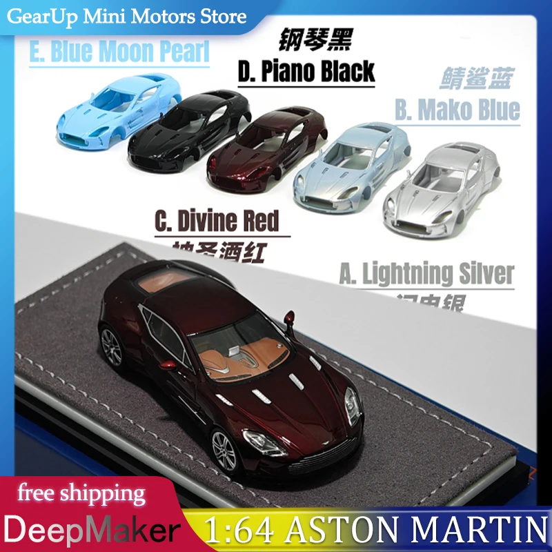 

New DeepMaker 1:64 Aston Martin One-77 Hypercar Limited Resin Diecast Model for Supercar Collectors High Detail Miniature Models