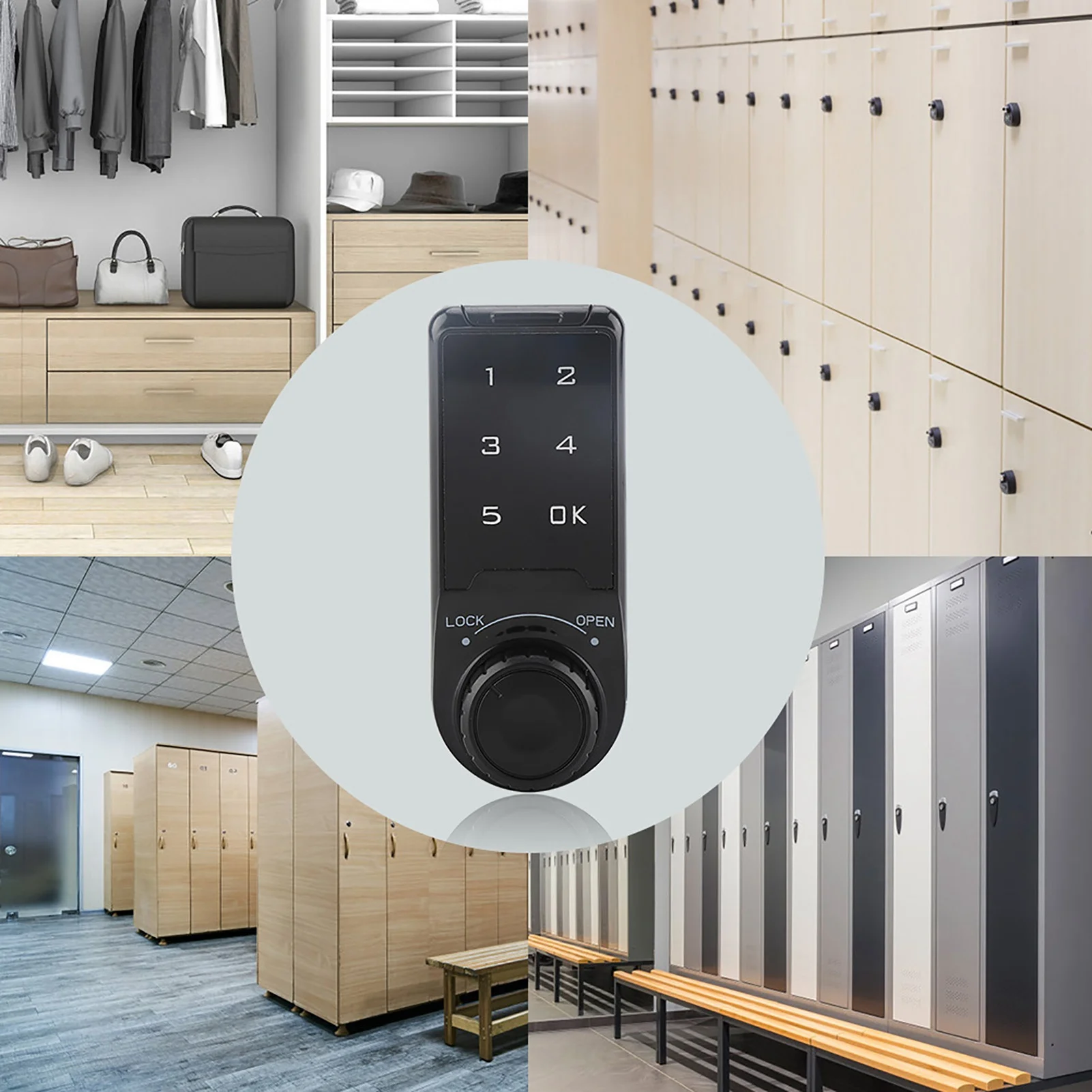 Touch Keypad Password Key Access Lock Digital Electronic Security Cabinet Coded Locker L=30mm