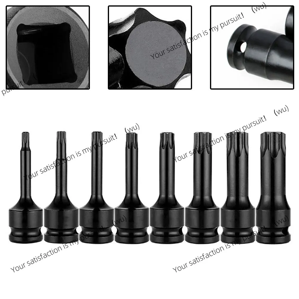 1/2 Inch Pneumatic Hexagon Torx Sleeve Adapter for Torx Screwdriver Batch Drive Sleeve T20 T40 T30 T100 Repair
