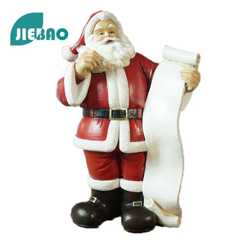 

Resin Statue Christmas Santa Claus List Nordic Abstract Ornaments For Figurines For Interior Sculpture Room Home Decor