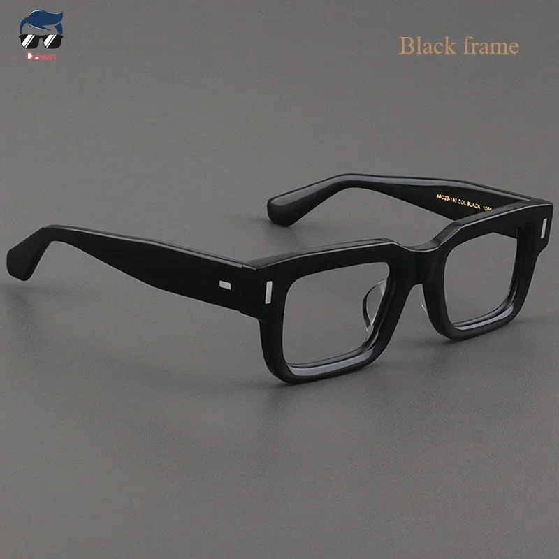 High-quality Square Acetate Retro Men Optical Glasses Frame Thick Edged Matte Black Fashion Women Myopia Prescription Eyeglasses