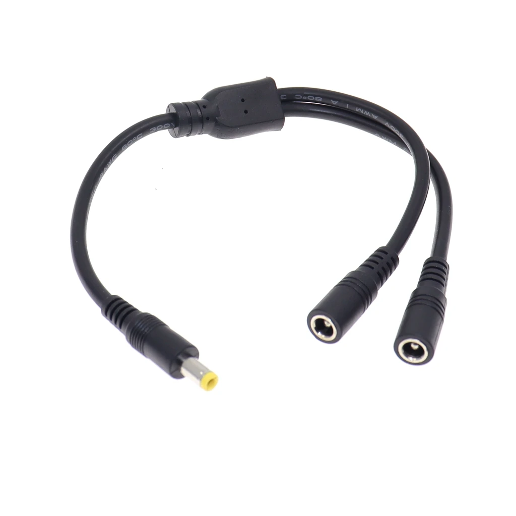 18AWG DC 5.5mm*2.5mm Power 2 Female to 1 Male Way Splitter Adapter Connector Plug Cable 12V For CCTV Camera LED Strip Light
