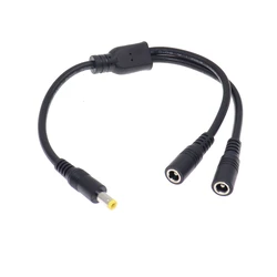 18AWG DC 5.5mm*2.5mm Power 2 Female to 1 Male Way Splitter Adapter Connector Plug Cable 12V For CCTV Camera LED Strip Light