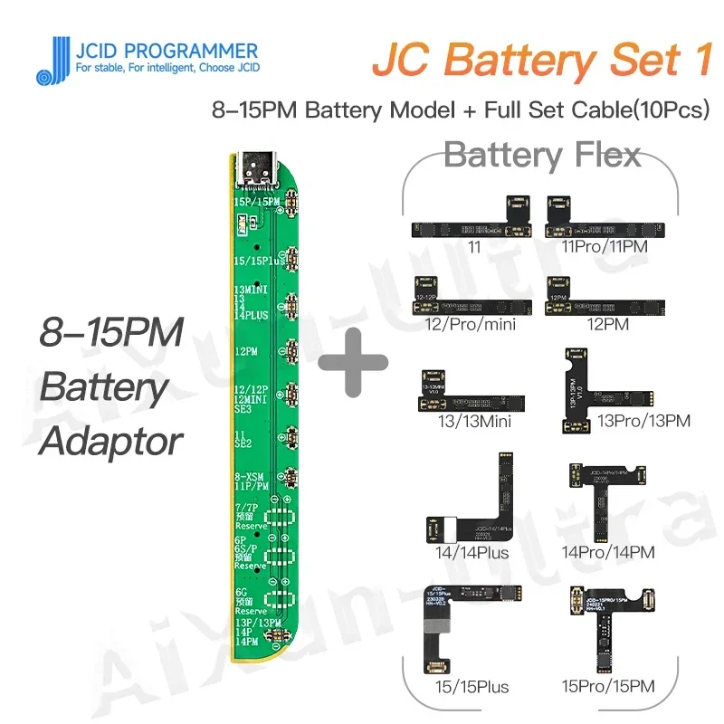 JCID-Cable flexible de fijación de batería para IPhone 11, adaptador de repuesto de alimentación, compatible con modelos to15 Pro Max, Mini programador V1SE