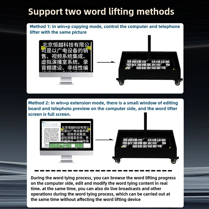 Stylive Speech Vocabulary Lifter Transparent Large Screen 22/24/27Inch Colorful Hd Display Customized Word Scope Lifting Speed