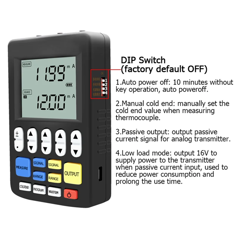 M20K Multifunktions-Signalgenerator 4-20 mA Stromspannung RTD Thermoelement Signalquelle Handheld-Prozesskalibrator