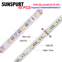 5M 300LEDs Waterproof RGB LED Strip 5050 DC12V 60LEDs/M Flexible Light Belt Led Ribbon Tape Home Decoration 24V RGBW Lamp Strips