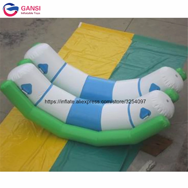 Double Tubes 3*2.2M Inflatable Water Seesaw,Water Park Equipment Inflatable Floating Teeterboard With Free Air Pump