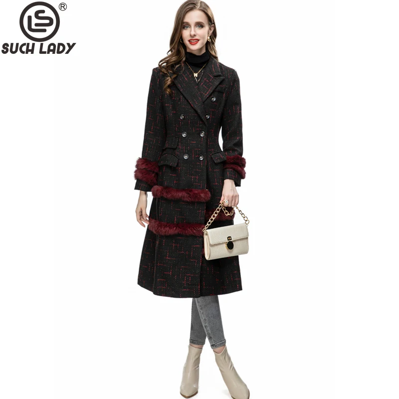 

Women's Runway Coats Notched Collar Long Sleeves Printed Tasells Patchwork Elegant Fashion Outerwear Trench Coats