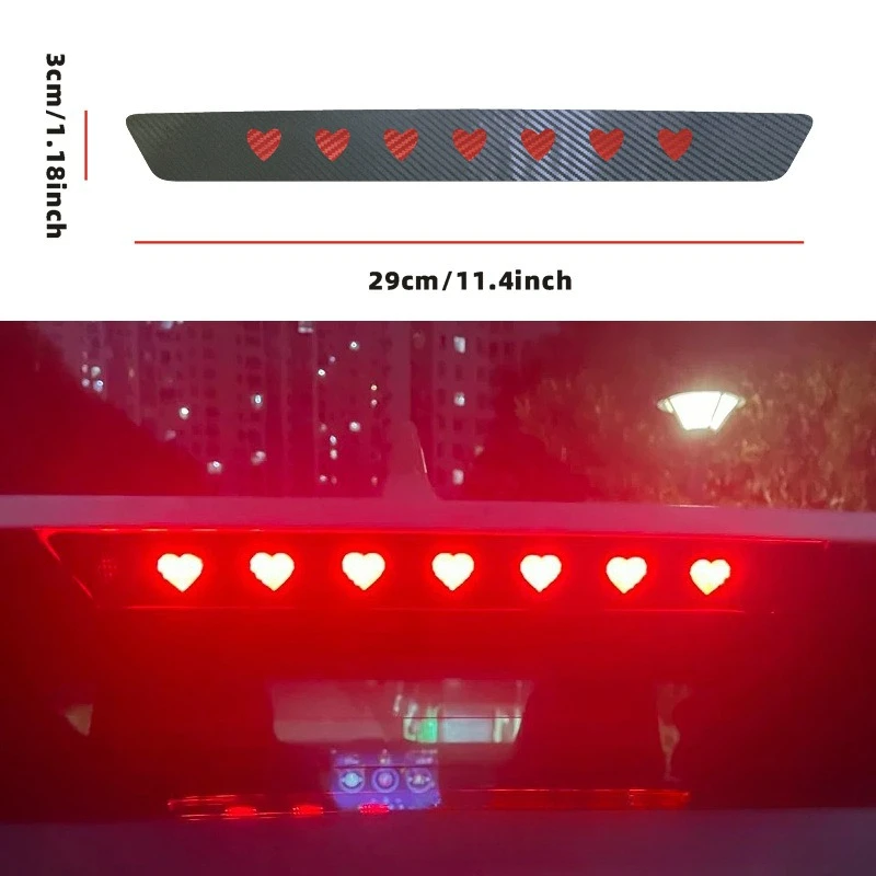 Car Stickers with High-mounted Brakes Feature Personalized Carbon Fiber Pattern Decoration Waterproof Sun-proof Does Not Fade