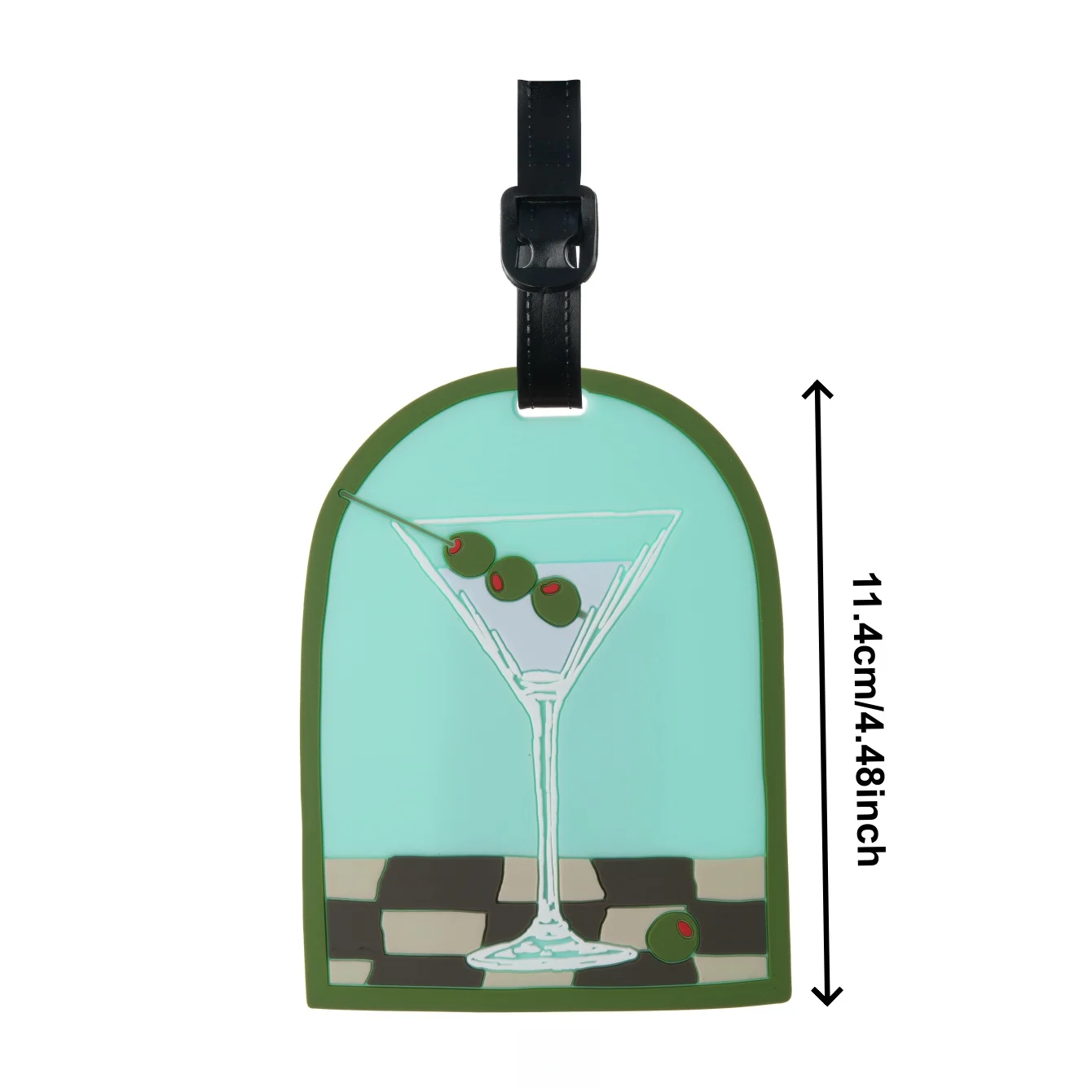 Retro-Cocktail-Themen-Gepäckanhänger aus weichem Gummi, mit zwei Funktionen: zur Verhinderung von Gepäckverlust und zur dekorativen Gestaltung – Detail 3