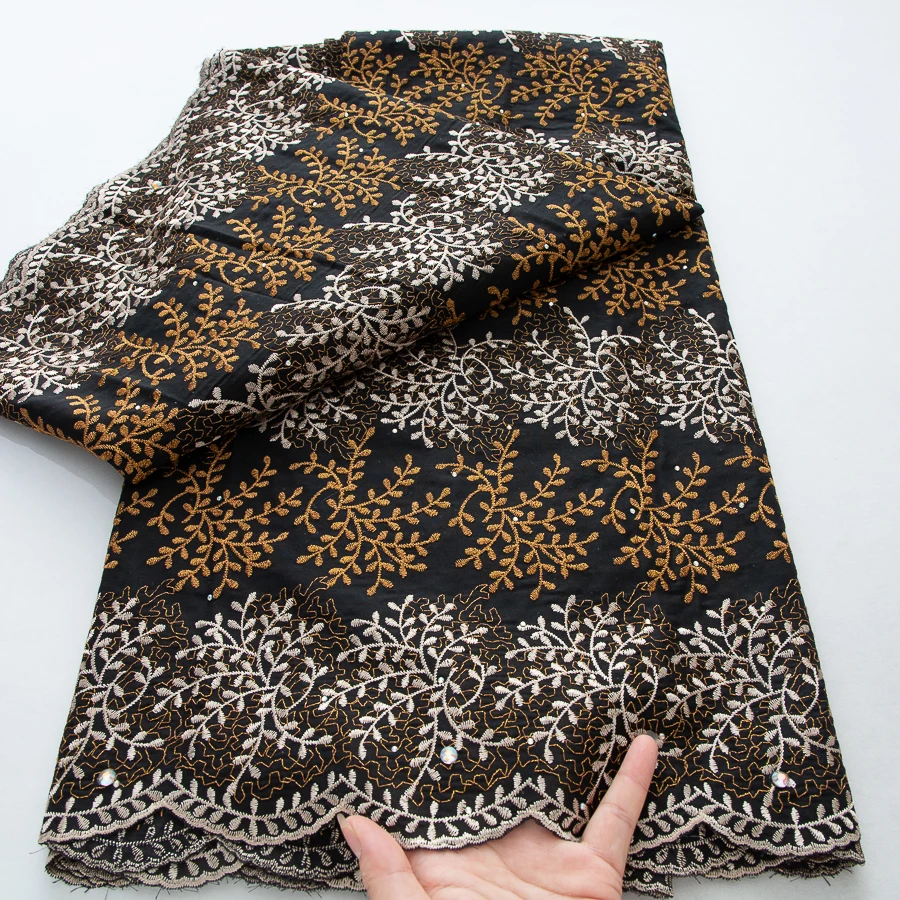 

Новейшая африканская сухая хлопковая кружевная ткань 2025 Высококачественное швейцарское кружево вуаль в Швейцарии Кружевная ткань Нигерия для шитья женского платья