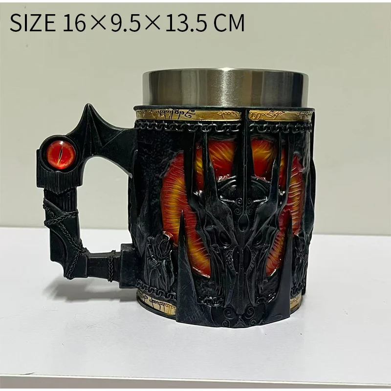 Tazas de fantasía del Señor de los Anillos, películas épica medievales europeas circundantes, tazas de café y cerveza creativas con gran capacidad de 600 Ml