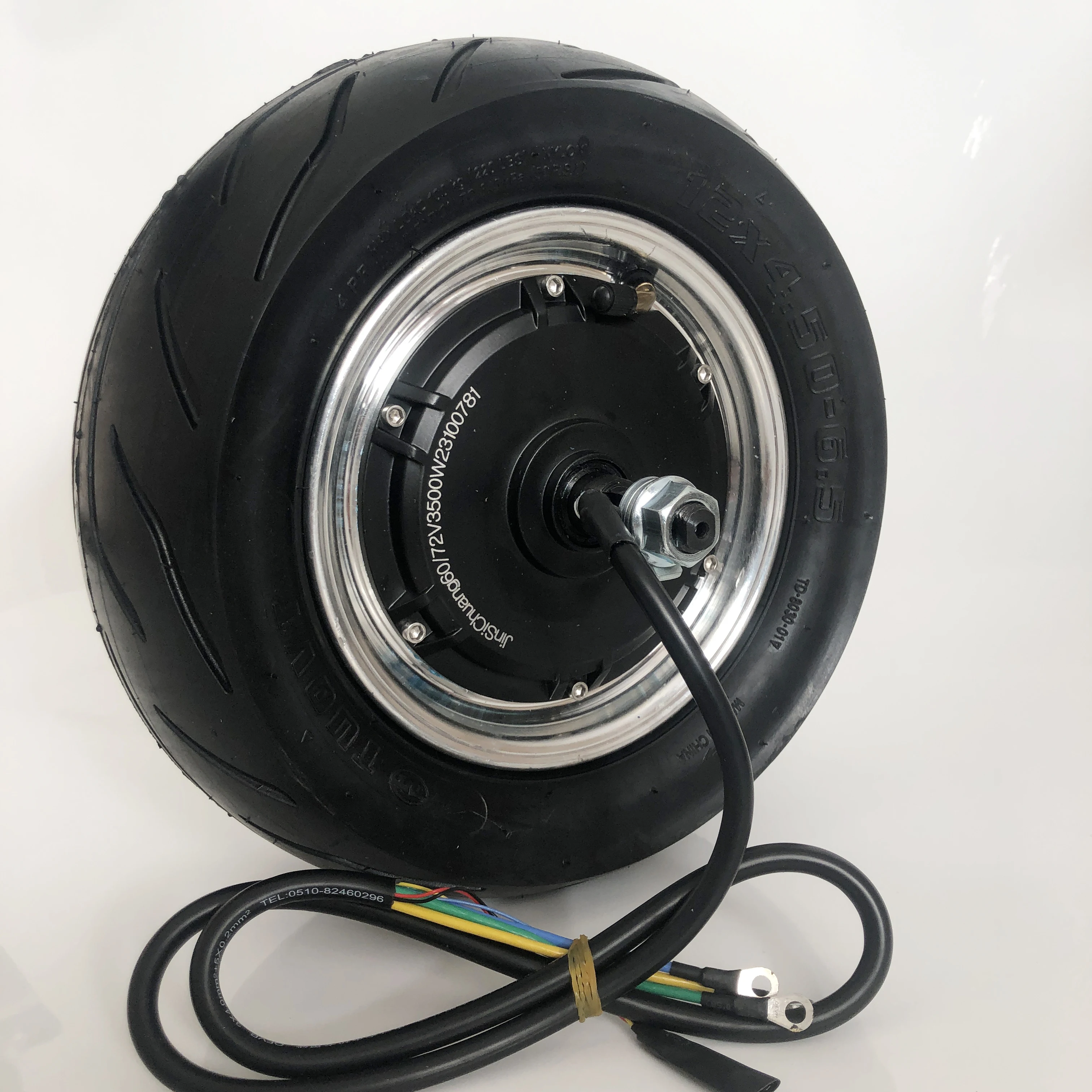 Stronger TUOVT Tyres 12in 48V 1500W 60V 72V 3500W Motor for E Bike Takeaway Engine Scooter DIY Wheel