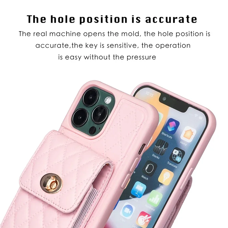 حافظة جلدية بمشبك معدني لهواتف iPhone ، حقيبة بطاقة جهاز صغيرة ، عبق ، 15 Plus ، 14 Pro Max ، 13 ، 12 ، 11 ، SE ، X ، XS ، XR ، 8 ، 7 ، 6