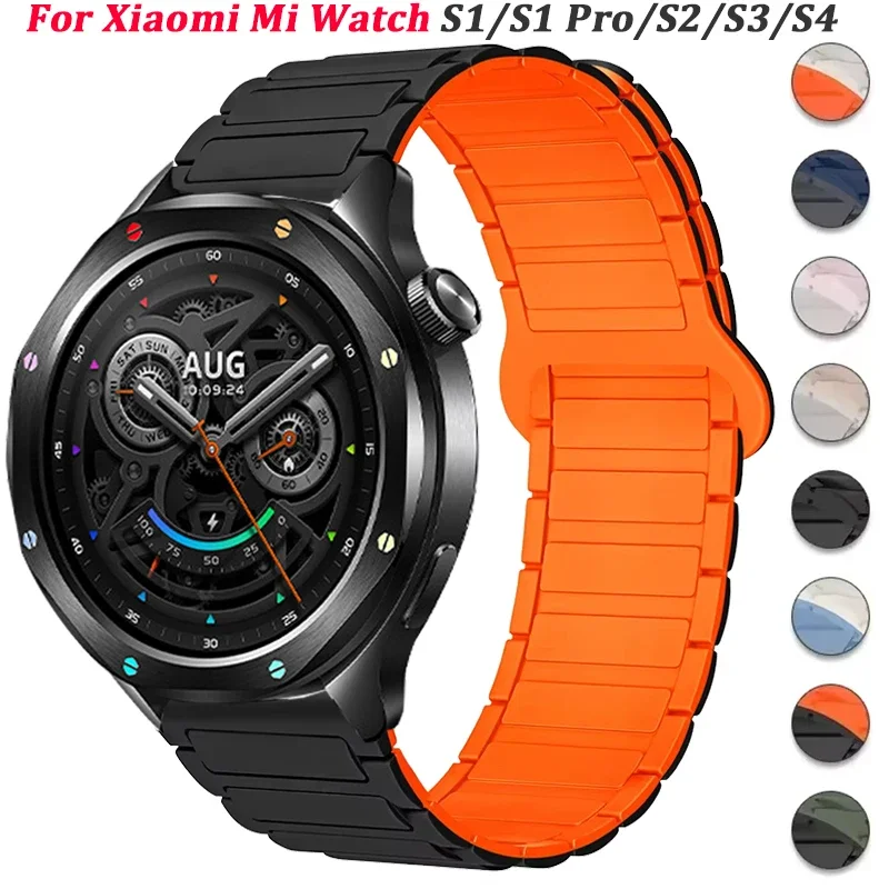 Magnetisches Silikonarmband für Xiaomi Watch 2 Pro Mi Watch Color 2 Armbandschlaufe für Xiaomi Watch S4 S3 S2 S1 Pro-Active-Armband