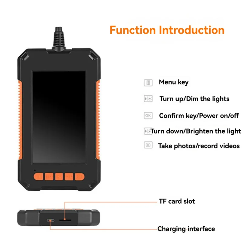 

A84E-2M High Definition Industrial Endoscope Endoscope Camera With Screen For Car And Mobile Phone