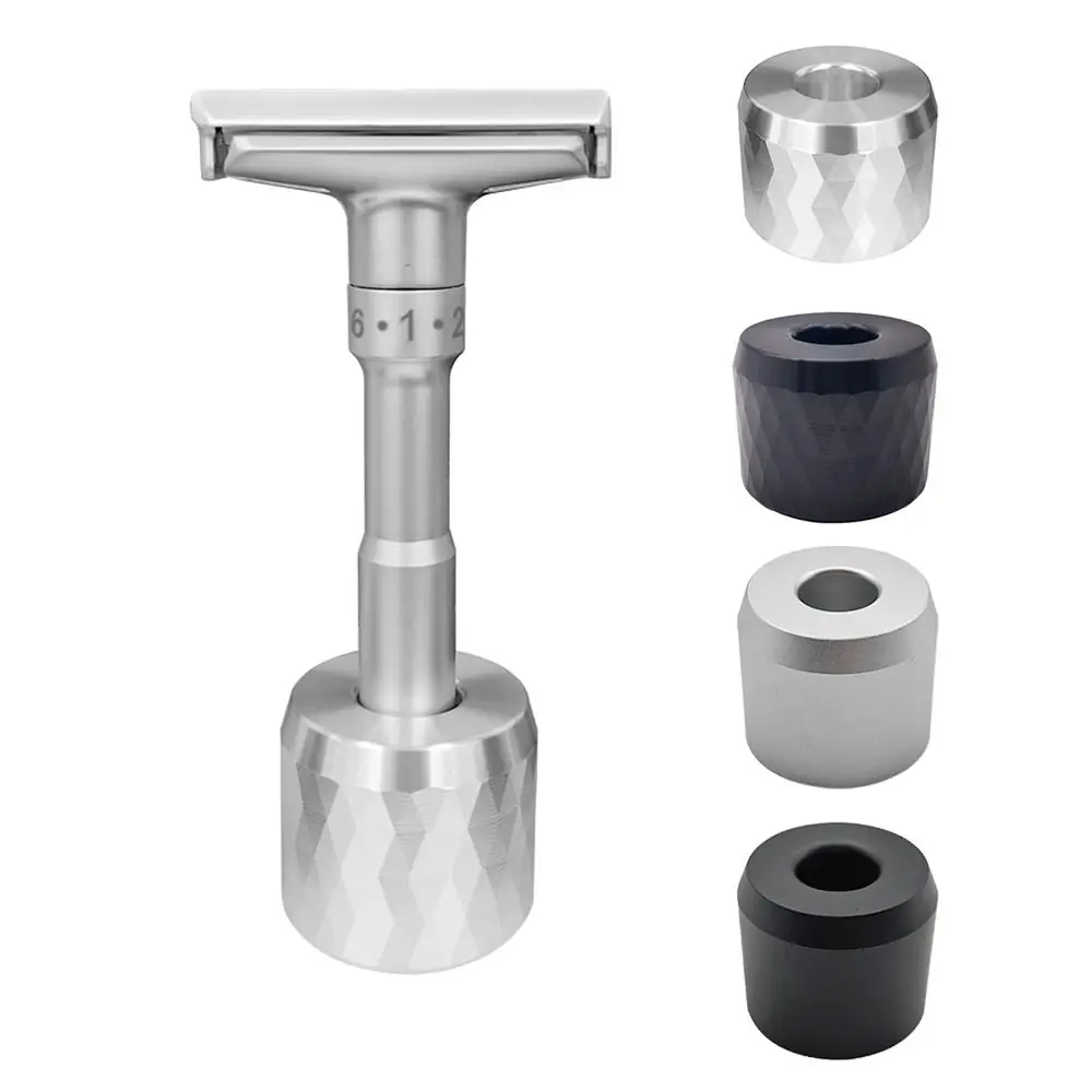 

Zinc Alloy Safety Razor Stand Space Saving Universal Shaver Brush Base Rhombus Wide Opening Double Edged Razor Holder Women