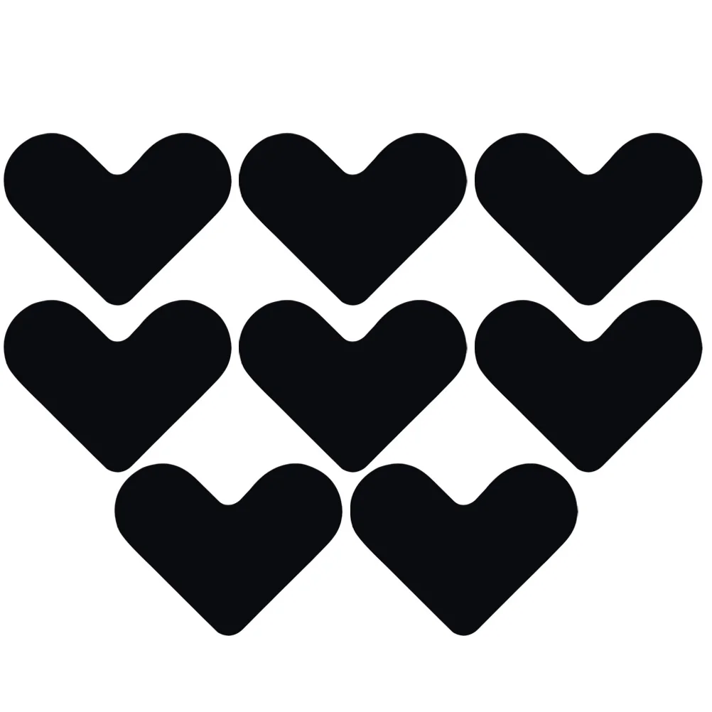 8 قطعة وسادة سجادة غير قابلة للانزلاق على شكل قلب تصميم رقيق للأرضيات المصنوعة من الخشب الصلب بدون بقايا للاستخدام المنزلي