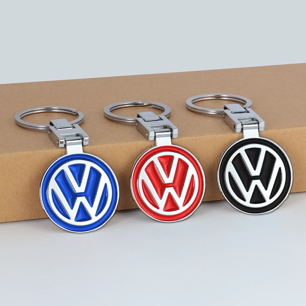 1Pcs Car Metal Alloy Badge Key Chain Pendant Decorative Keyrings Accessories For Volkswagen Golf Lavida Passat Polo Tharu Tiguan