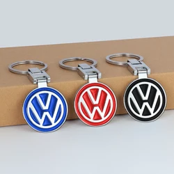 1Pcs Car Metal Alloy Badge Key Chain Pendant Decorative Keyrings Accessories For Volkswagen Golf Lavida Passat Polo Tharu Tiguan