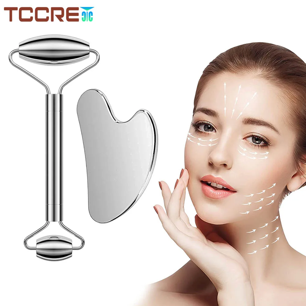 

Stainless Steel Gua Sha Scraper Facial Massager SPA Trigger Point Therapy Skincare Face Neck Body Guasha Massage Face Lift Tool