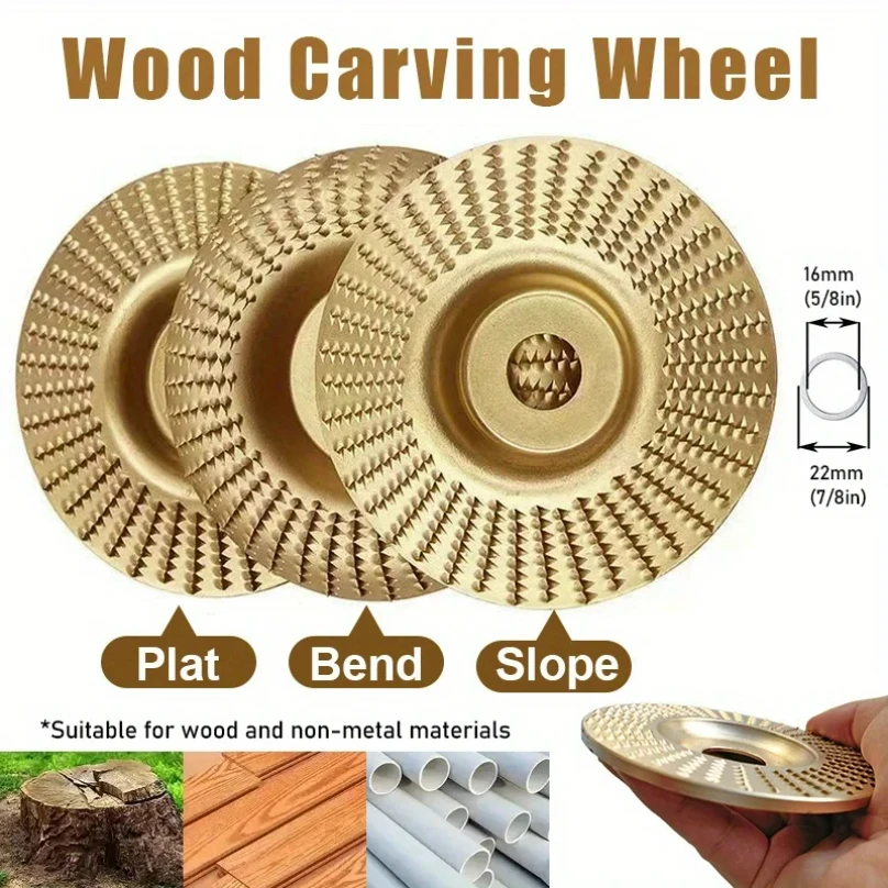 

1/3pcs Woodworking Carving Wheel Polishing Wheel Versatile Sanding Disc Wood Shaping Tool Abrasive Disc 22mm inner diameter