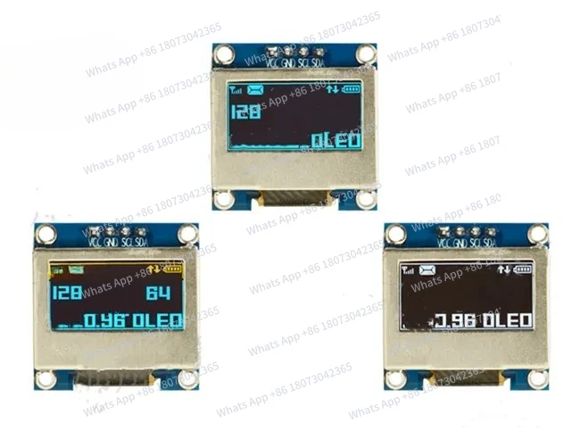 

0,96-дюймовый 4-контактный белый/синий/желтый синий экранный модуль с экранирующим корпусом SSD1306 Drive IC 128*64 Интерфейс IIC