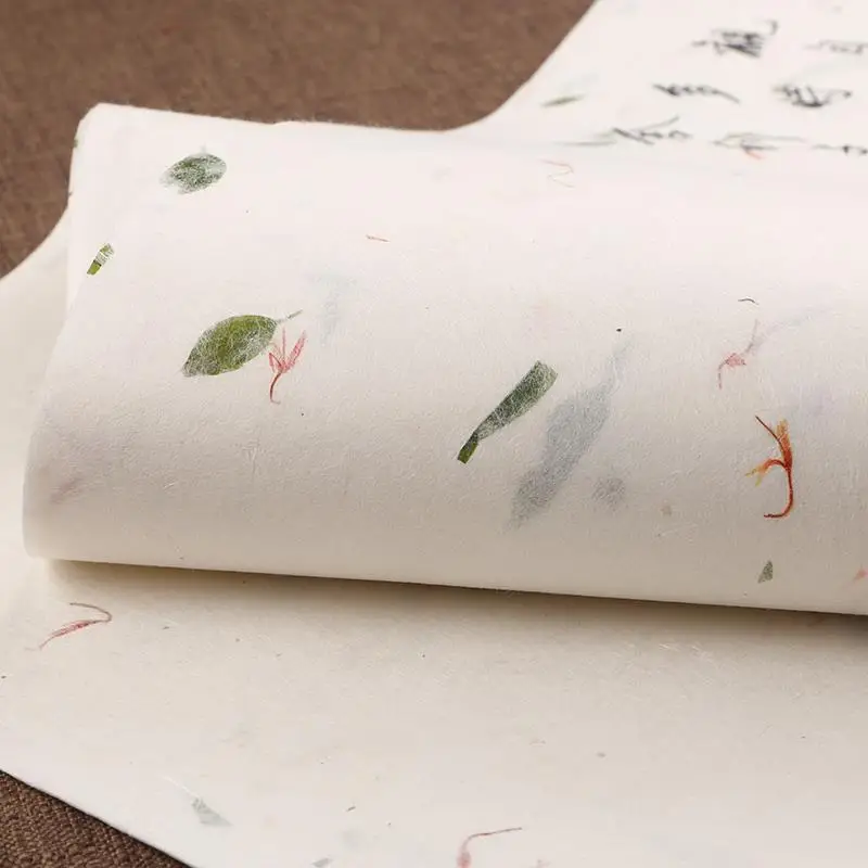 A4 Printing Rice Paper Plants Flower Fiber Print Rice Paper Half Ripe Printing Rice Paper Letterhead Calligraphy Painting Papier