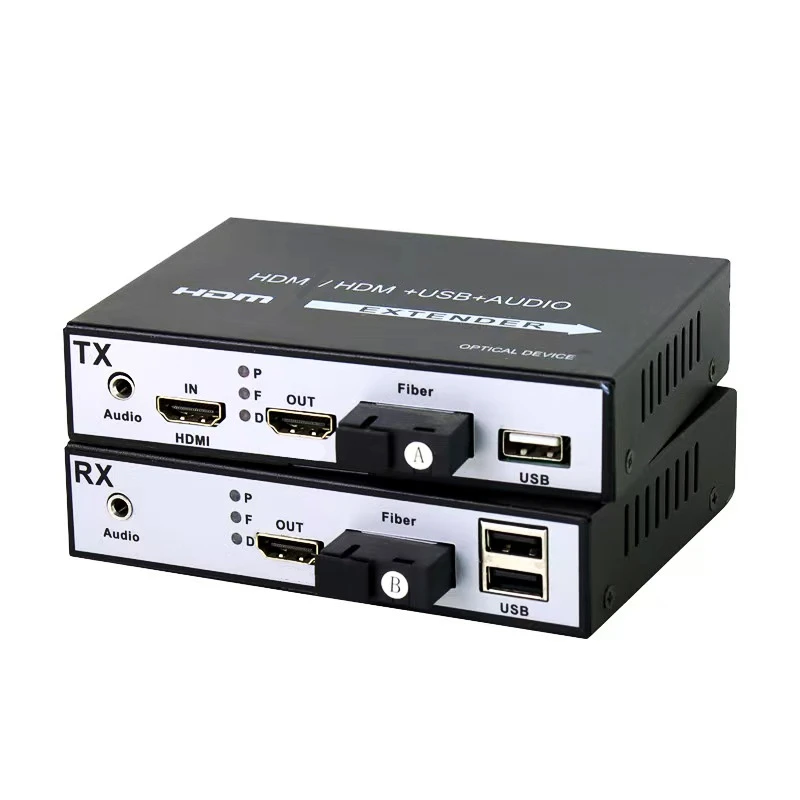 

1080P High-Definition HD Ring Out Fiber Extender With USB And Audio Interface Converter SC Interface Optical Transceiver 20KM