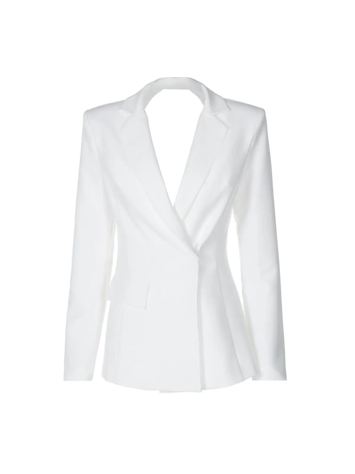 Sexy Bal Long Sve One Button Suit Jaet Pure Color High-End Feel Dulzura Street Sle Slim Fit Polyester Herfst Nieuw...