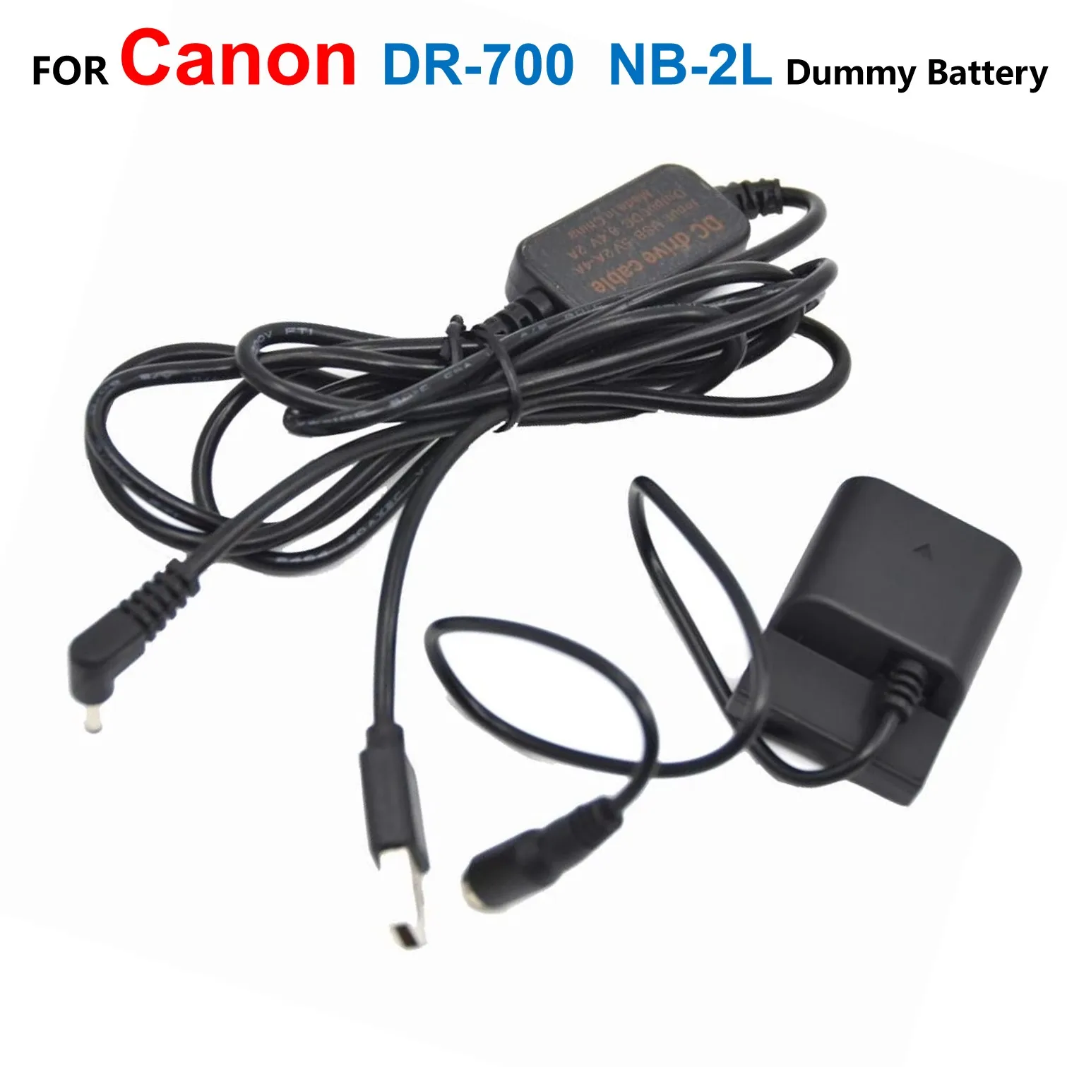 

DR-20 DR-700 DC Coupler NB-2L Dummy Battery+Power Charger CA-PS700 5V USB Cable For Canon XT G7 G9 S45 S50 S60 S70 S80 350D 400D