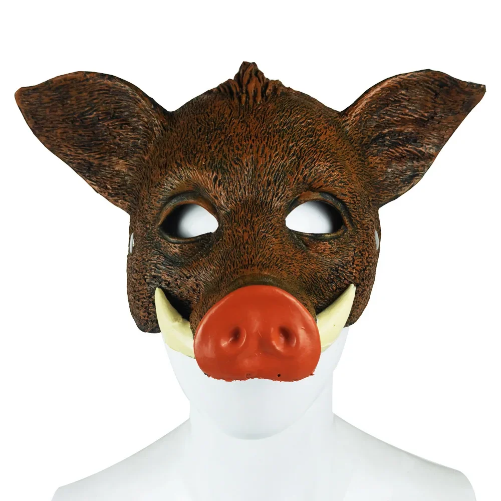 Soft PU Foam Halloween Party Masks, Cosplay Costume, Máscara Animal, Javali, Porco, Gato, Coringa, Carnaval, Adultos