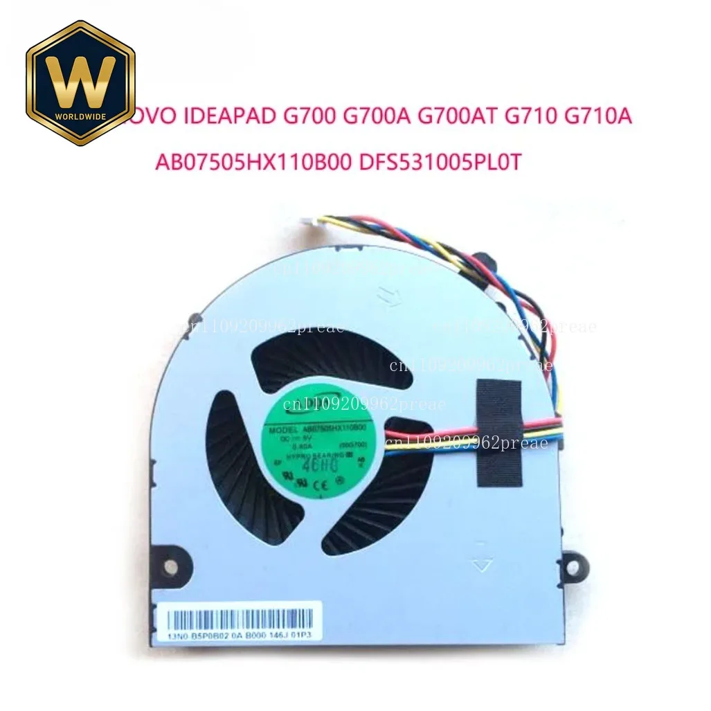 S Original Laptop CPU Cooling Fan For LENOVO IDEAPAD G700/G700A/G700AT/G710/G710A AB07505HX110B00