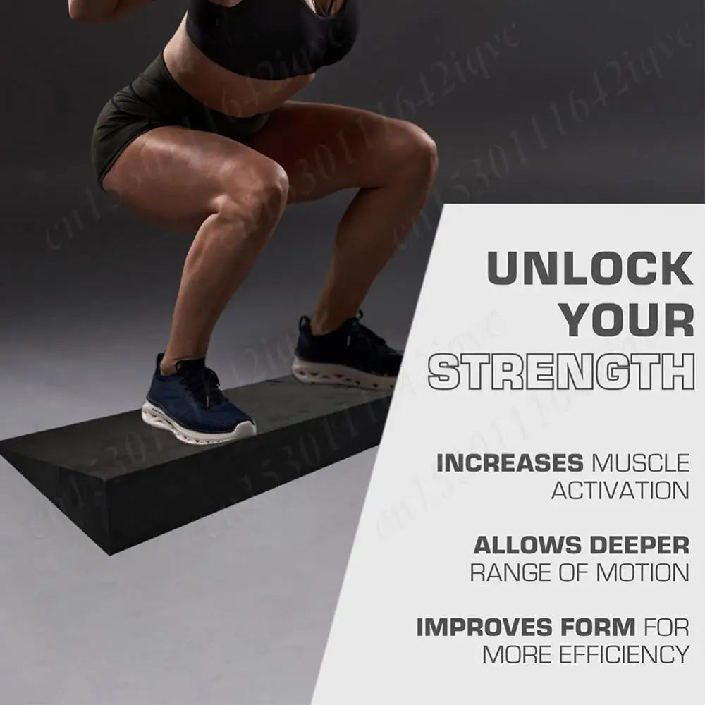 Squat Wedge Block Heel Elevated Squat Wedge Block Weightlifting Squat Platform for Squats Weightlifting and Calf Stretching