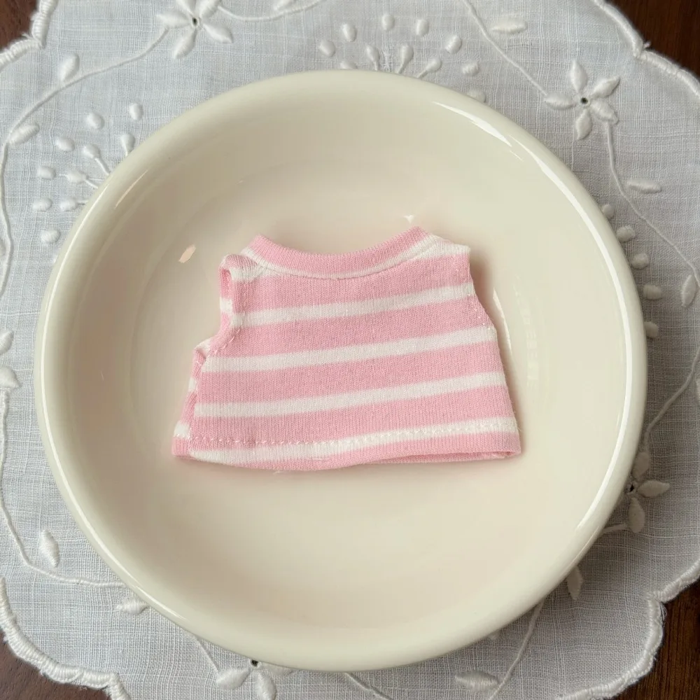 

Mini Doll Stripe T-shirt Clothes Casual Fashion Style Cotton Stuffed Dolls Toys for 10~15cm Cotton Doll for 17cm Dolls