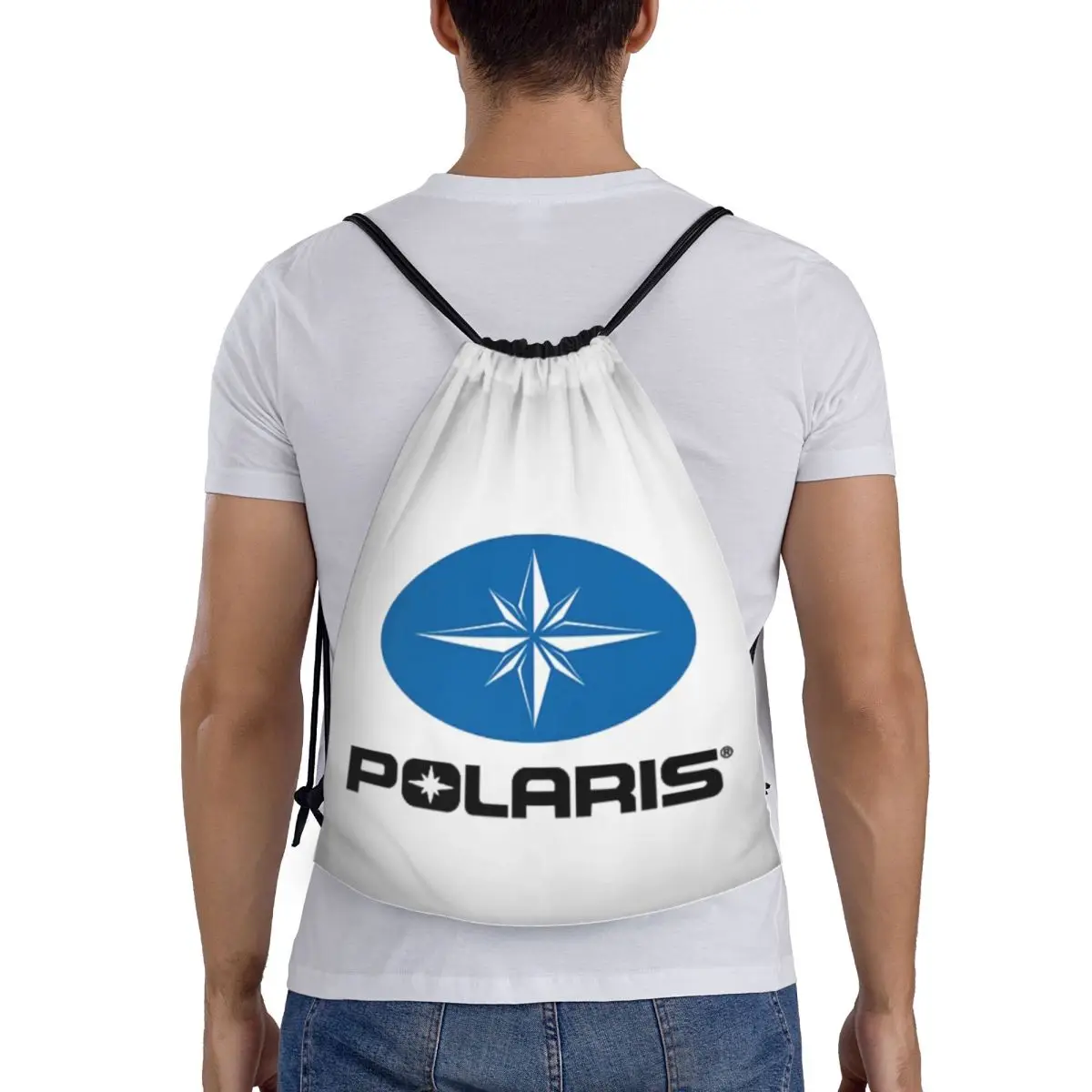 

Polaris Logo Backpacks Casual Portable Drawstring Bags Storage Bag Book Bags For Travel Students