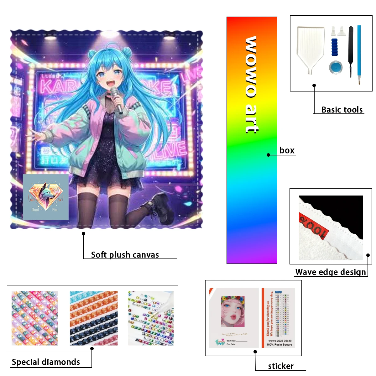 

【Piu Diamond Art】Habitación karaoke Crystal AB Rhinestone FD Rhinestone Perfect Resin Diamond