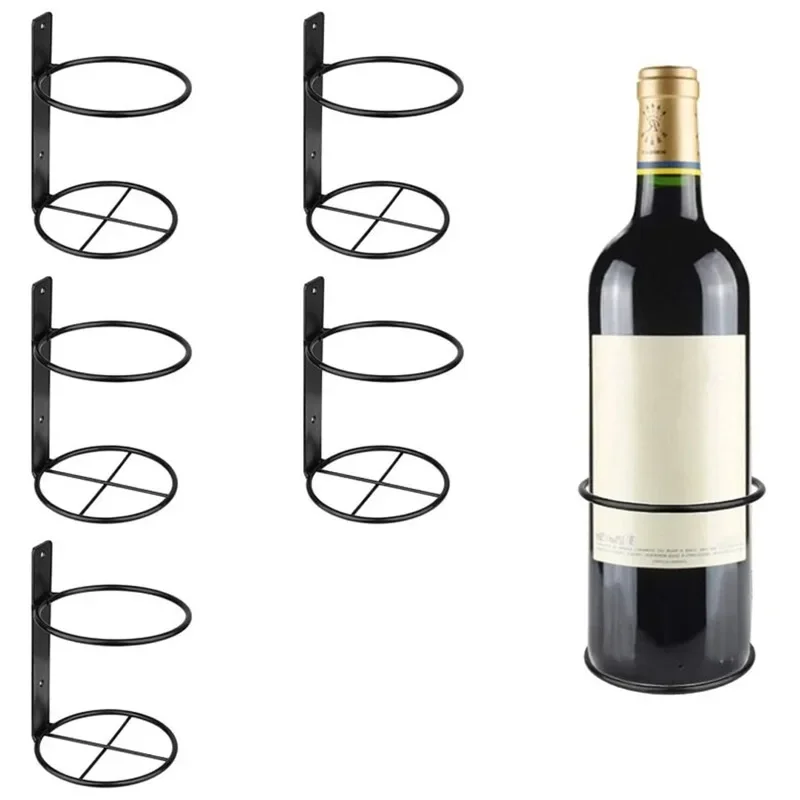 

Metal Hanging Wine Rack Wall Hanging Wine Bottle Rack Display Clothes Rack Kitchen Organization Closet Organizer